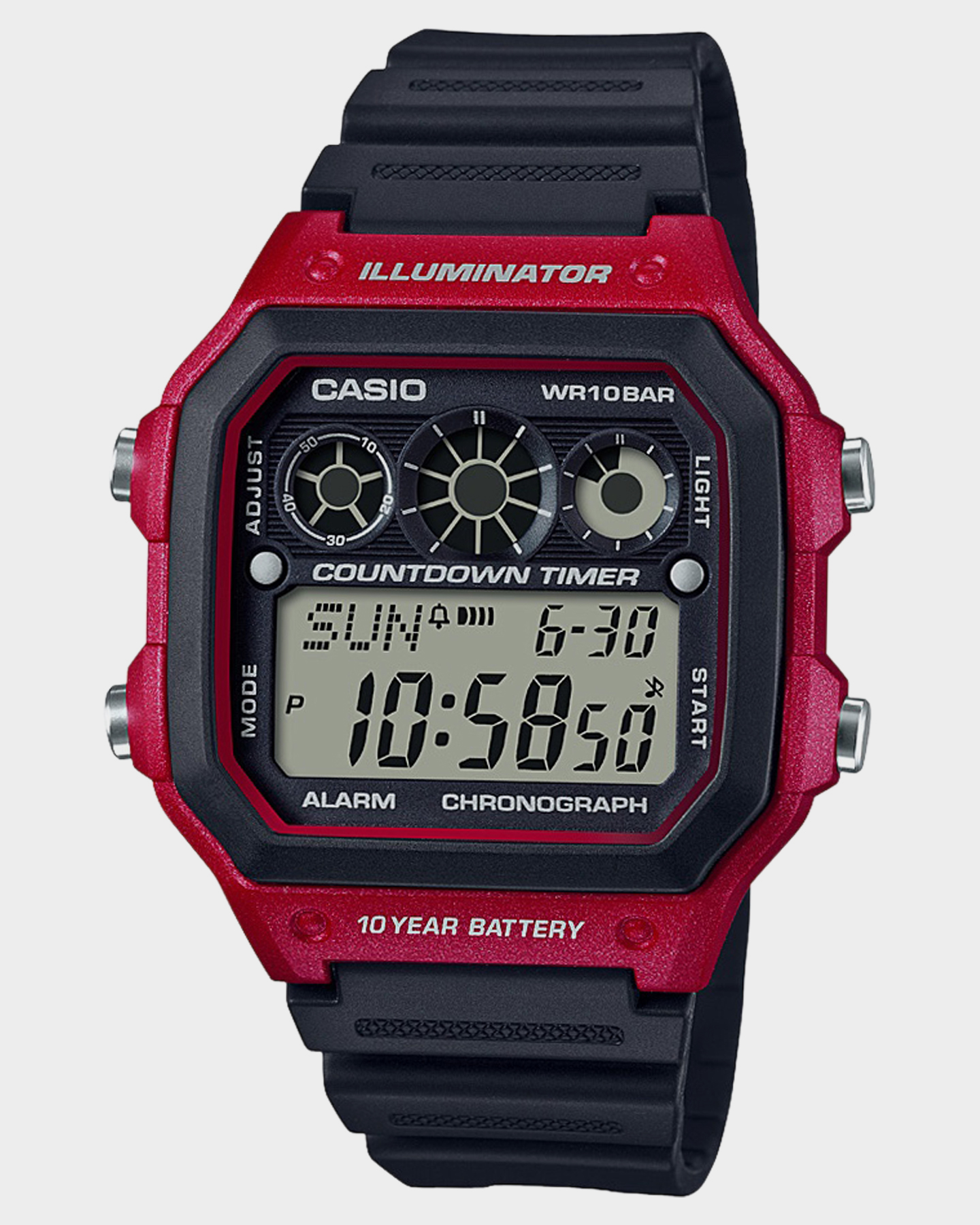 Casio Sports Ae1300Wh-4A Watch Red Black
