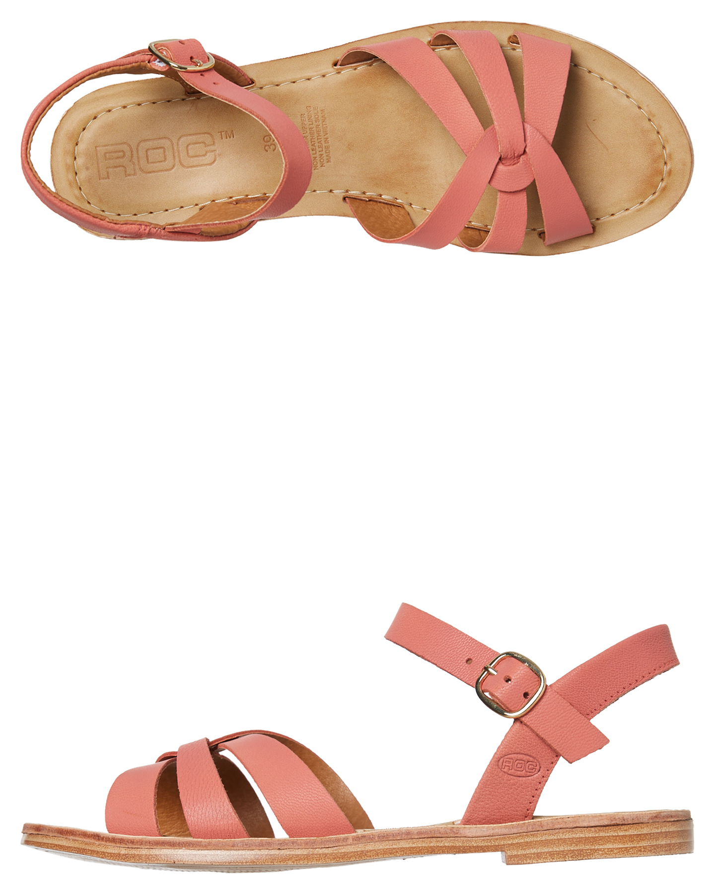 salmon leather shoes