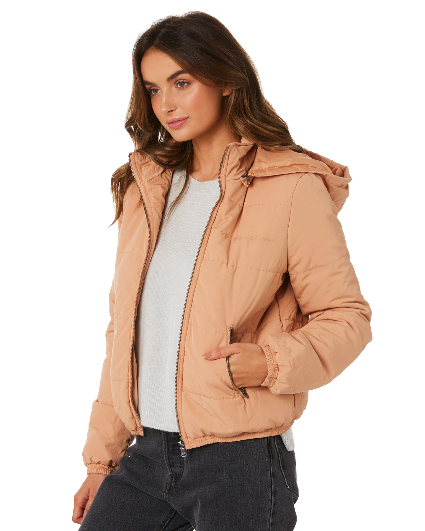 New All About Eve Women's Womens Rosa Puffer Cotton Pu Brown Coats ...