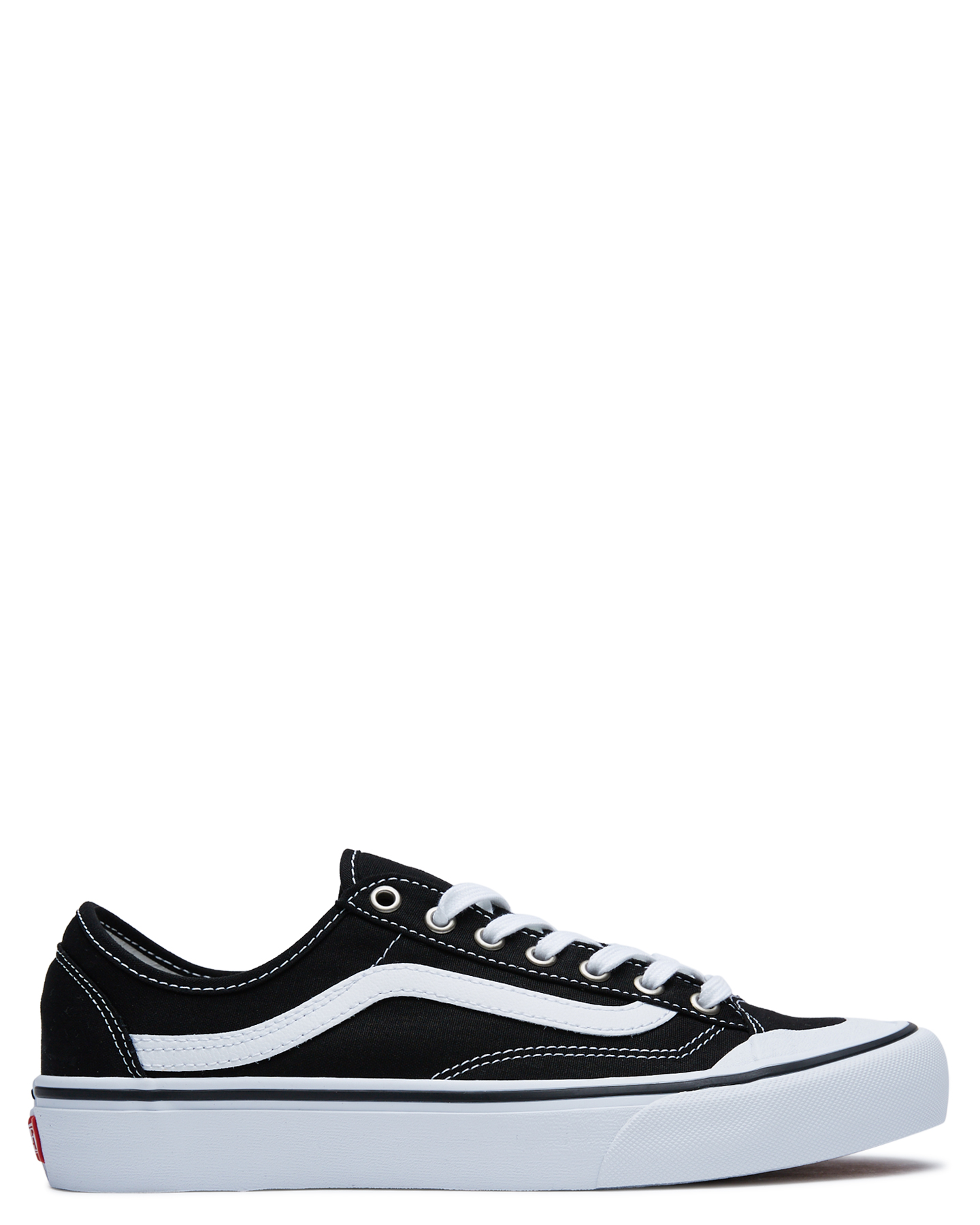 vans size 5 black and white