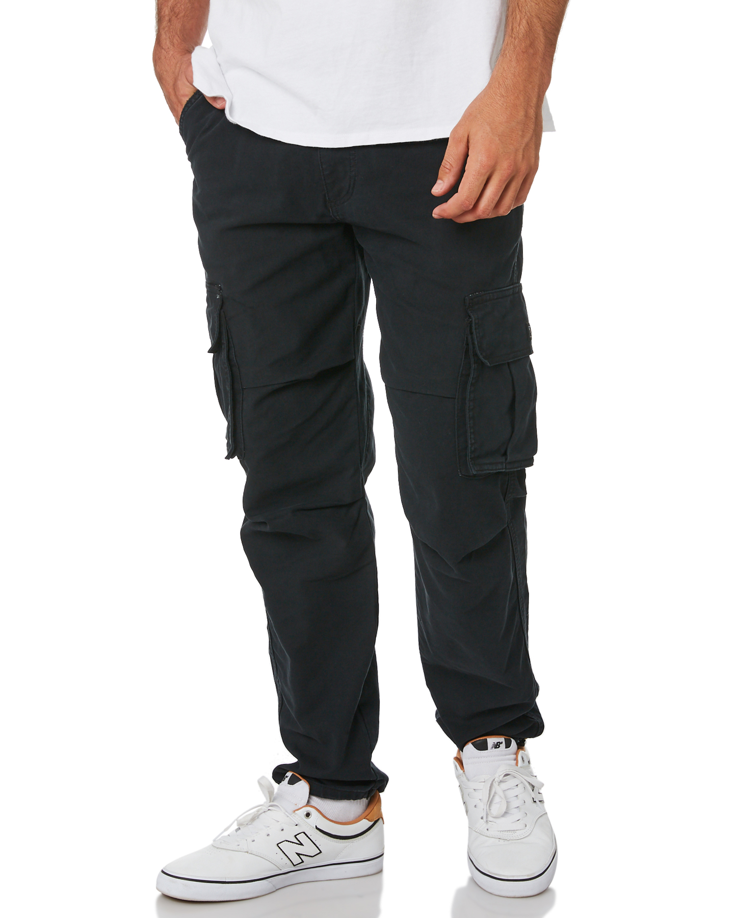 New Nena And Pasadena Men's Apache Mens Cargo Pant Cotton Fitted Black ...