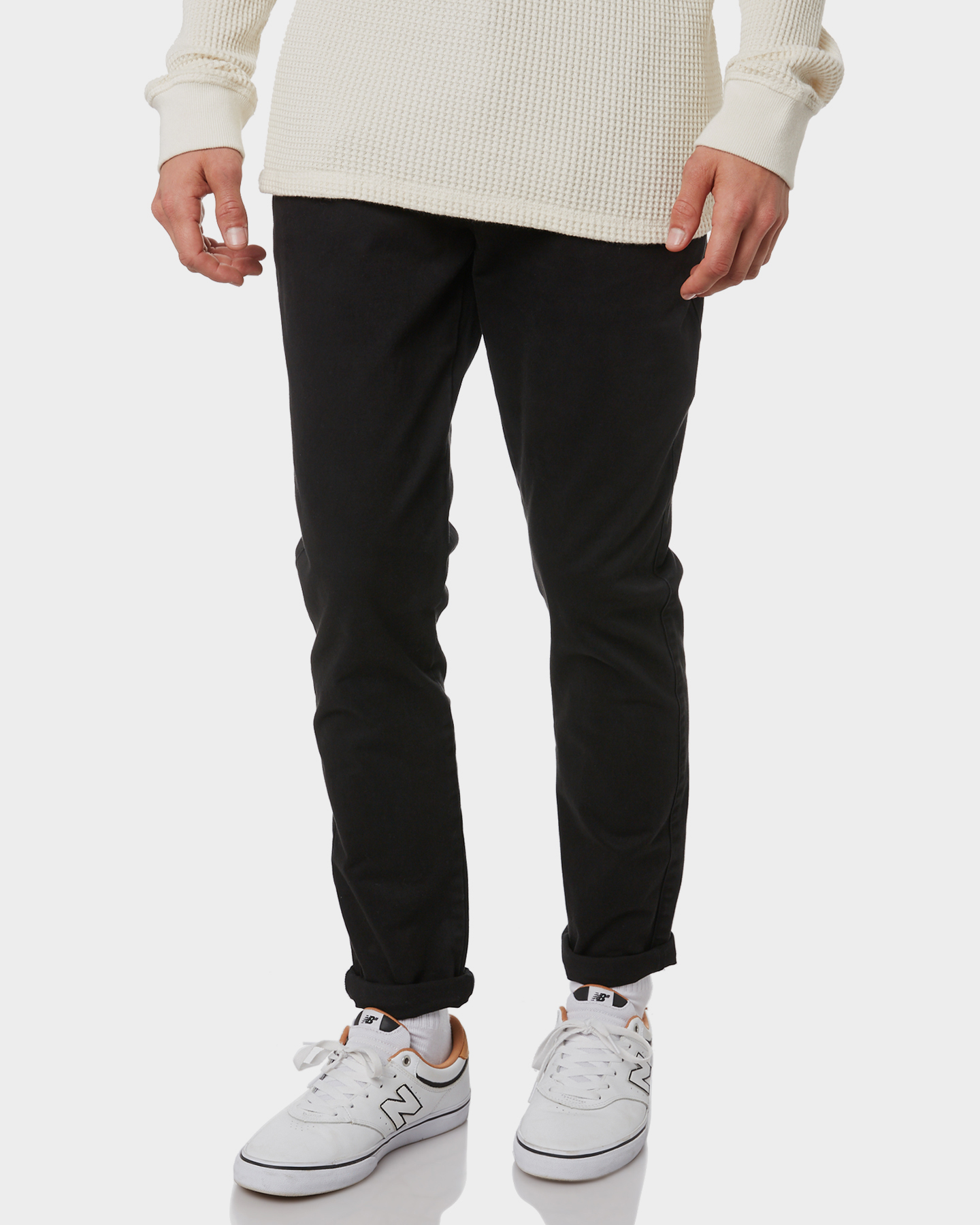 Academy Brand Skinny Stretch Mens Chino Pant Black