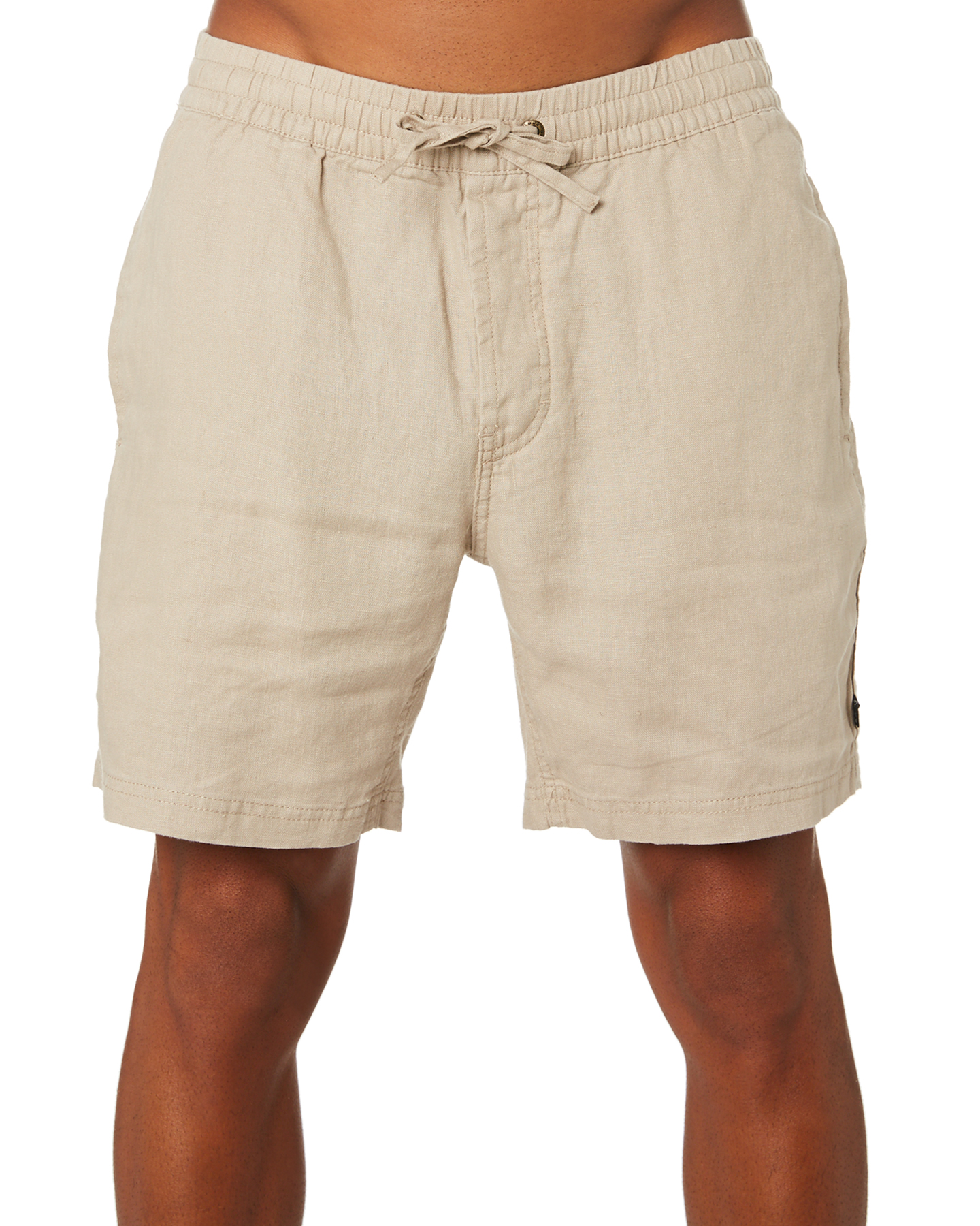 Barney Cools Poolside Mens Linen Short Sand Linen Sand Linen