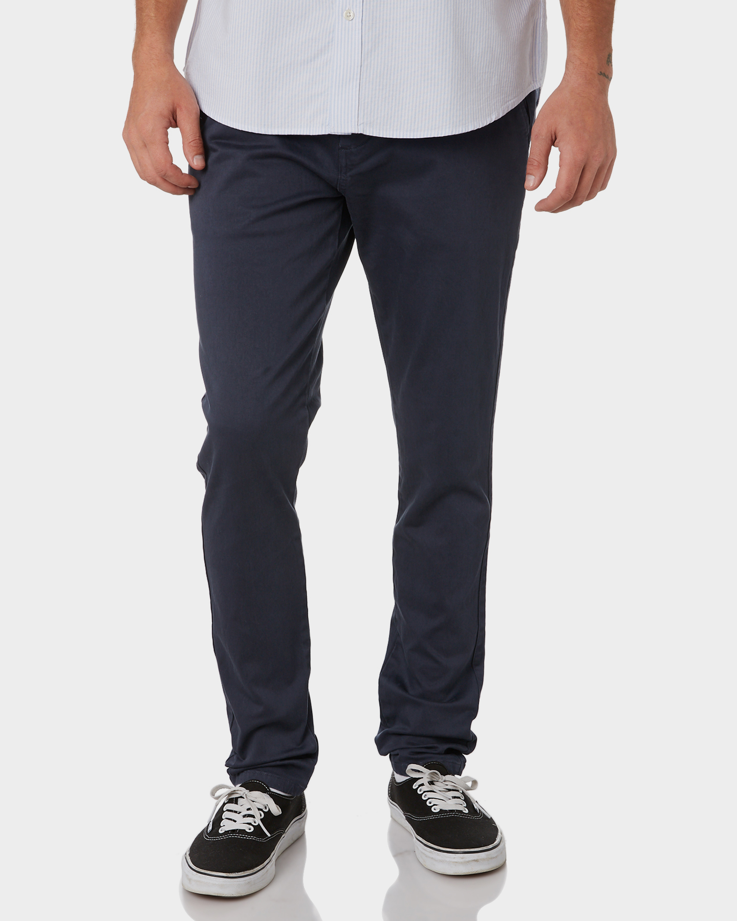 Academy Brand Skinny Stretch Mens Chino Pant Navy Navy
