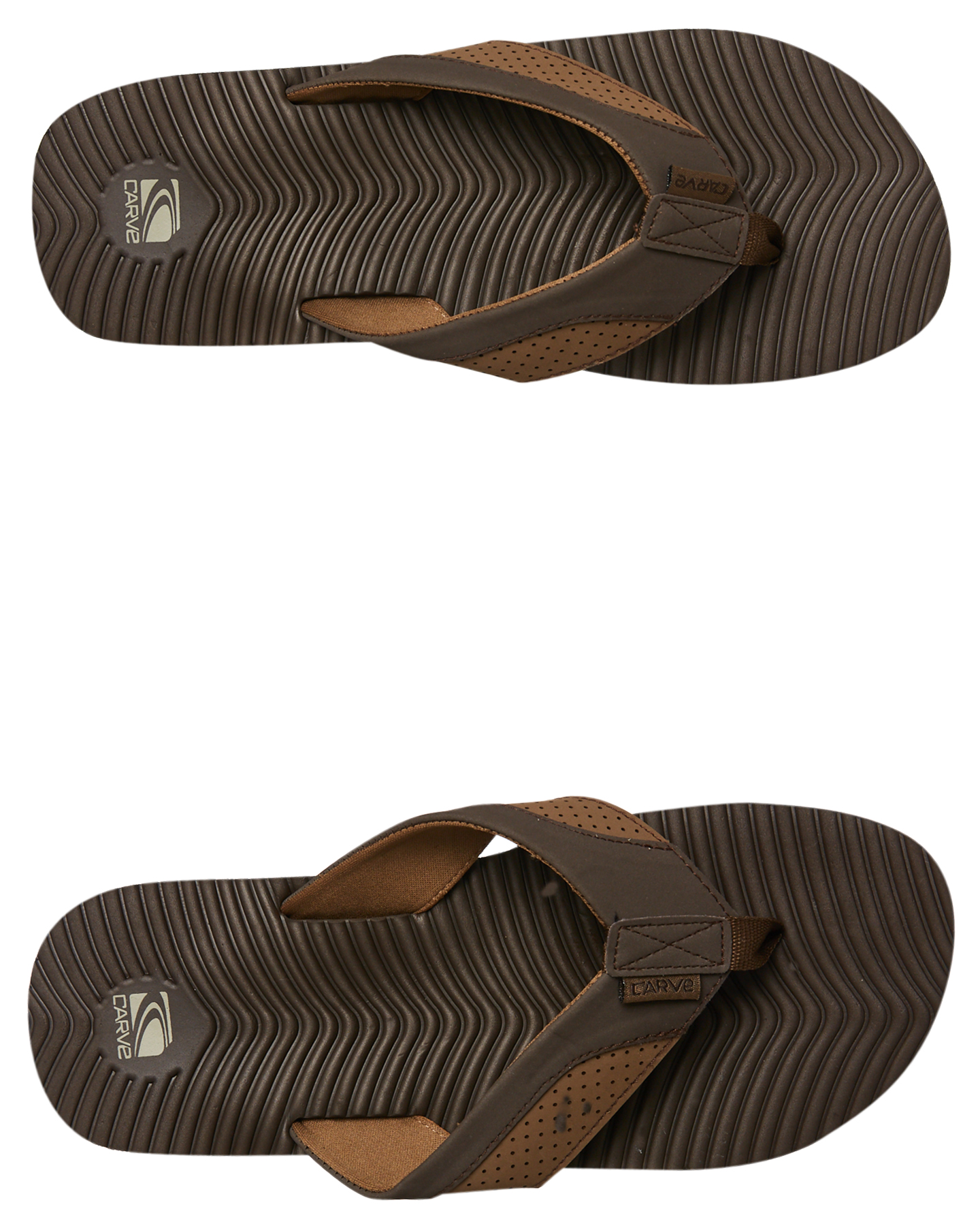 Carve Yogi Mens Thongs Brown