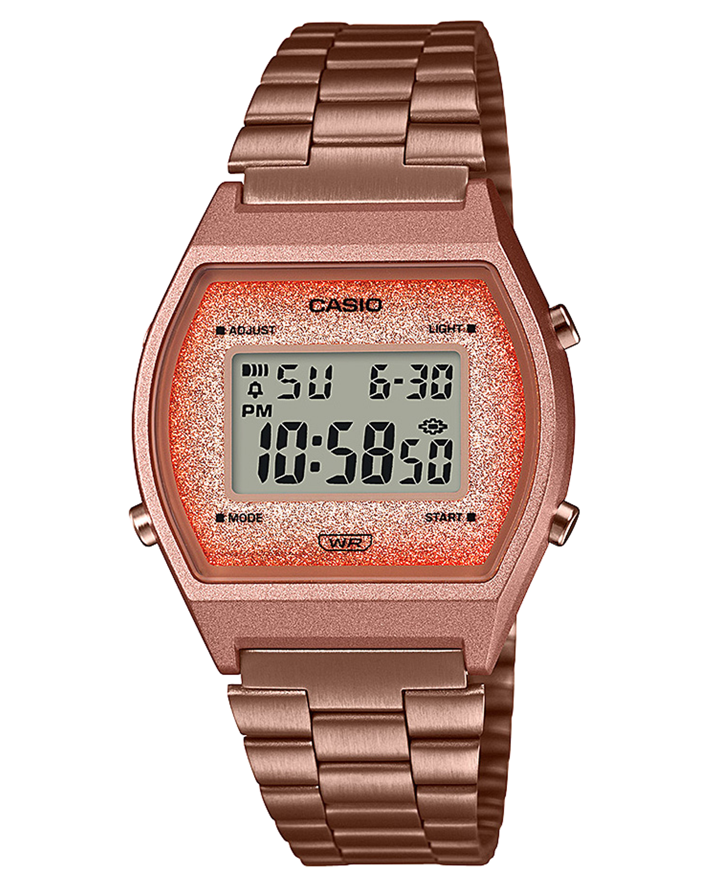 Casio Glitter Face Digital Watch Rose Gold