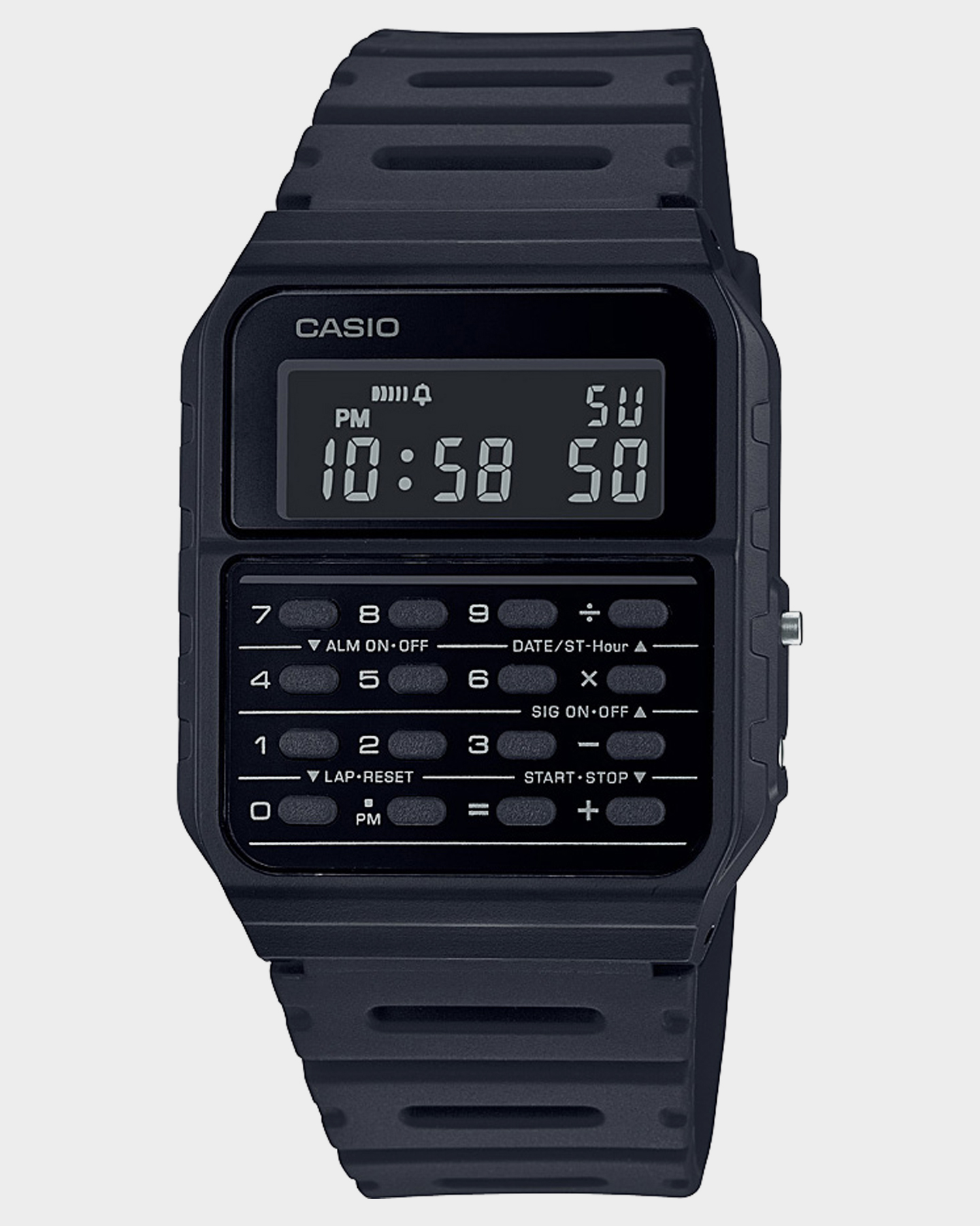 Casio Vintage Manish Calculator Watch Black