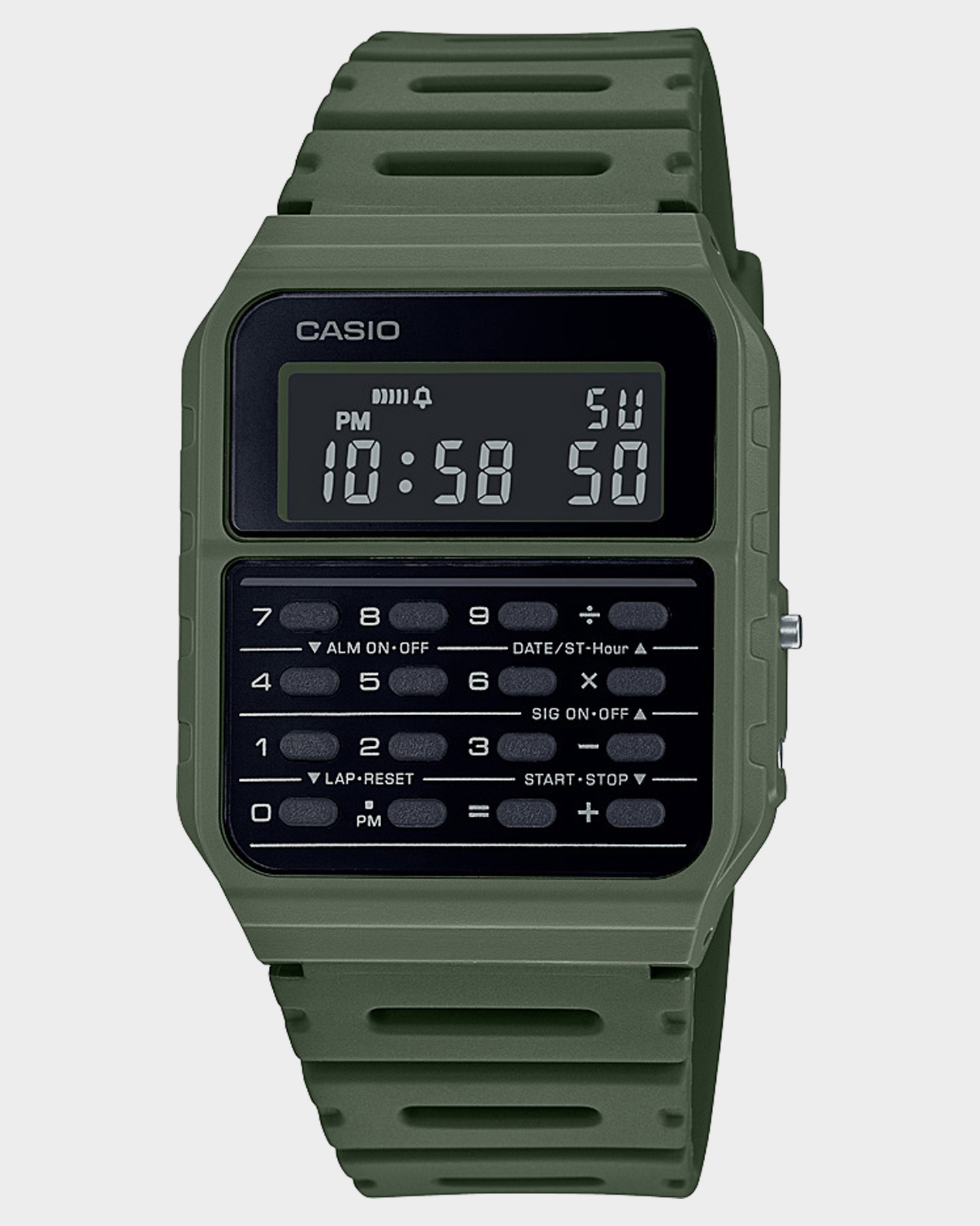 Casio Vintage Manish Calculator Watch Khaki Khaki