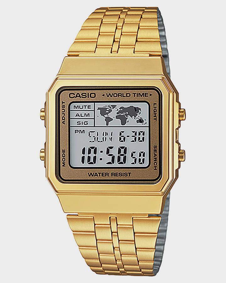 Casio Vintage Square Digital Watch Gold