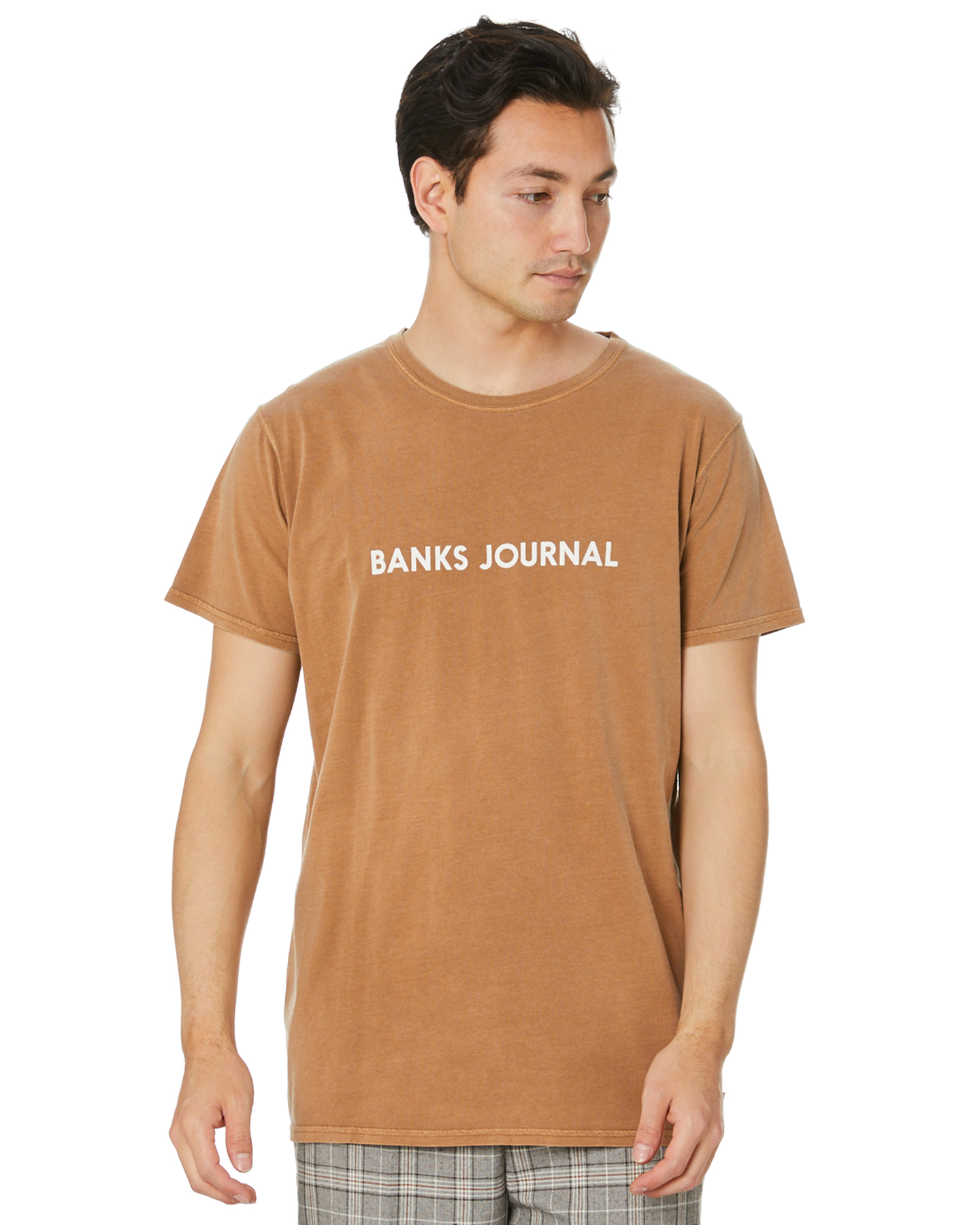 Banks Label Classic Mens Tee Burnt Khaki Burnt Khaki