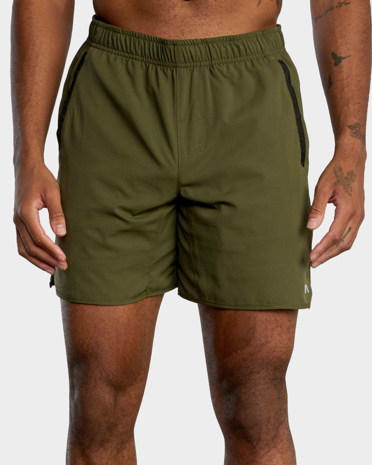 Rvca Va Essential Low-Rise Yogger Sport Shorts - Animal Olive