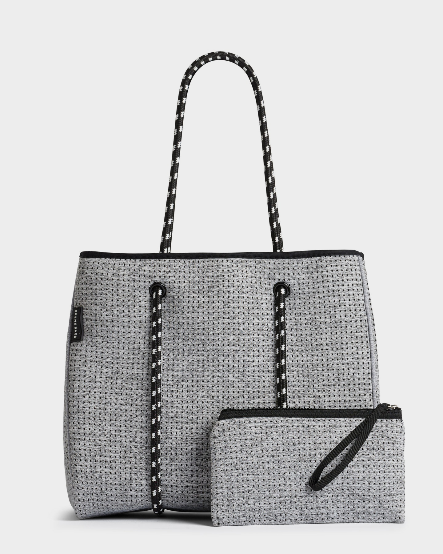 Prene Bags The Portsea Bag Neoprene Tote Bag Light Grey Marle