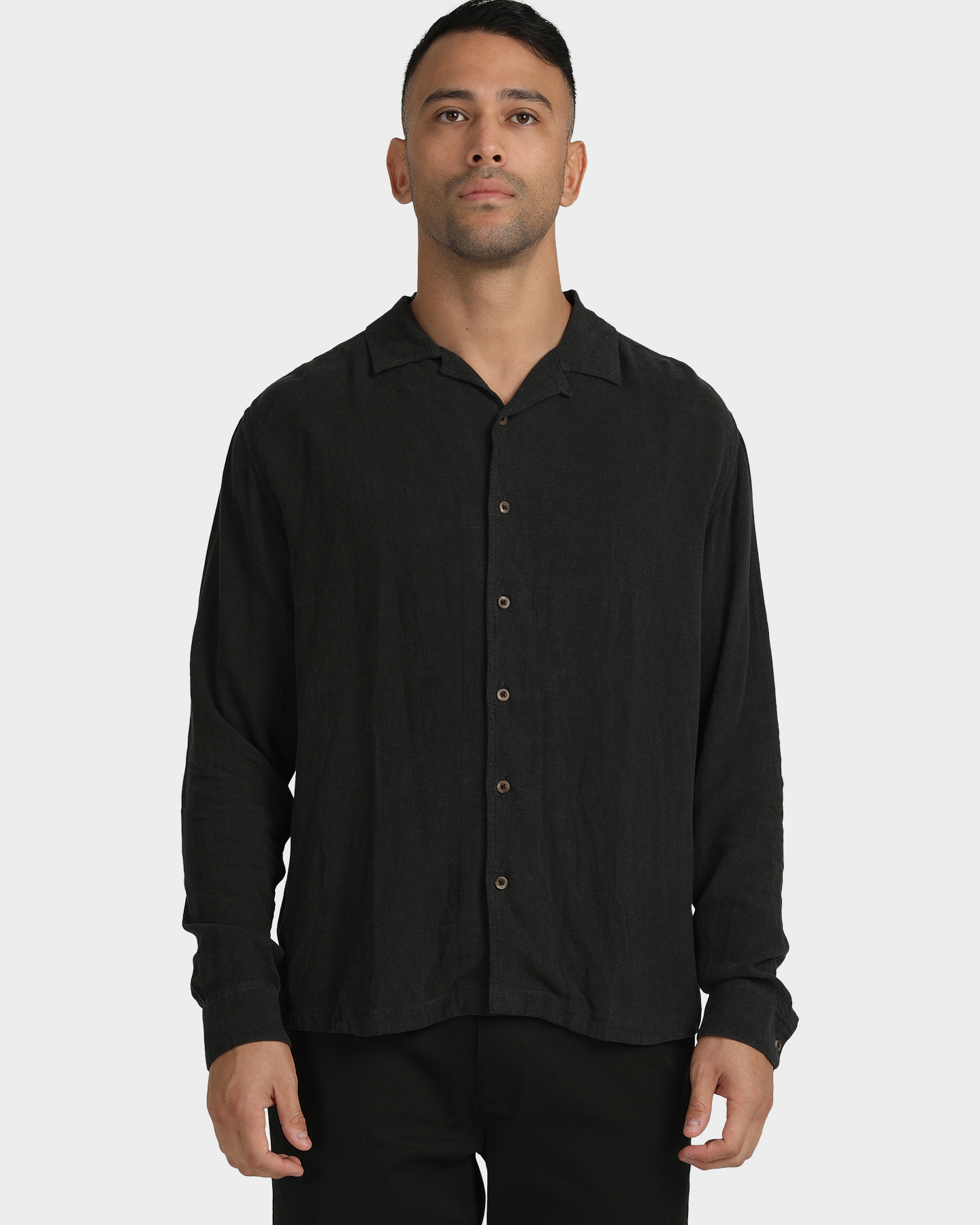 Rvca Beat Ls Shirt - Black