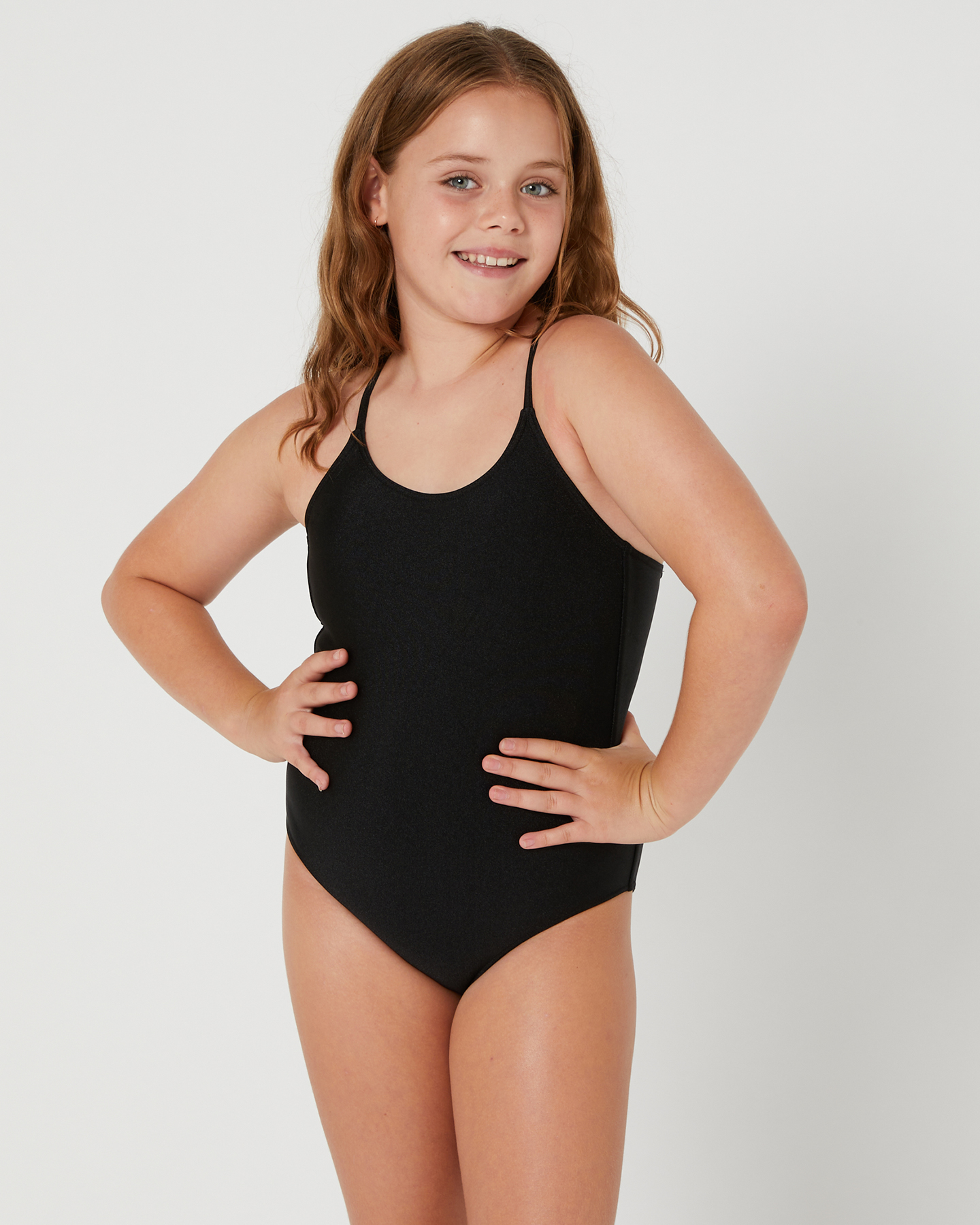 Swell Girls Essential One Piece Swimsuit - Black