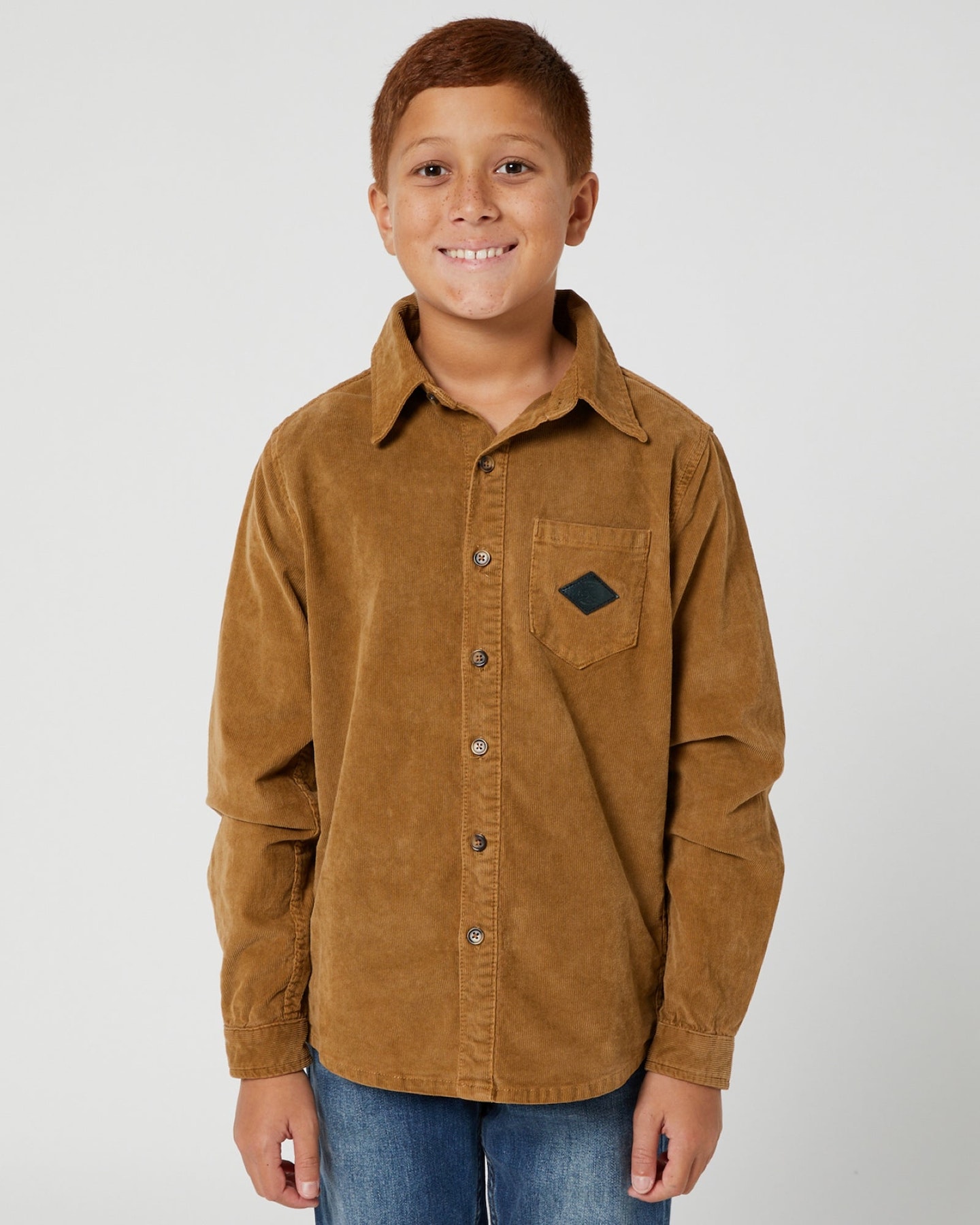 boys brown dress shirt