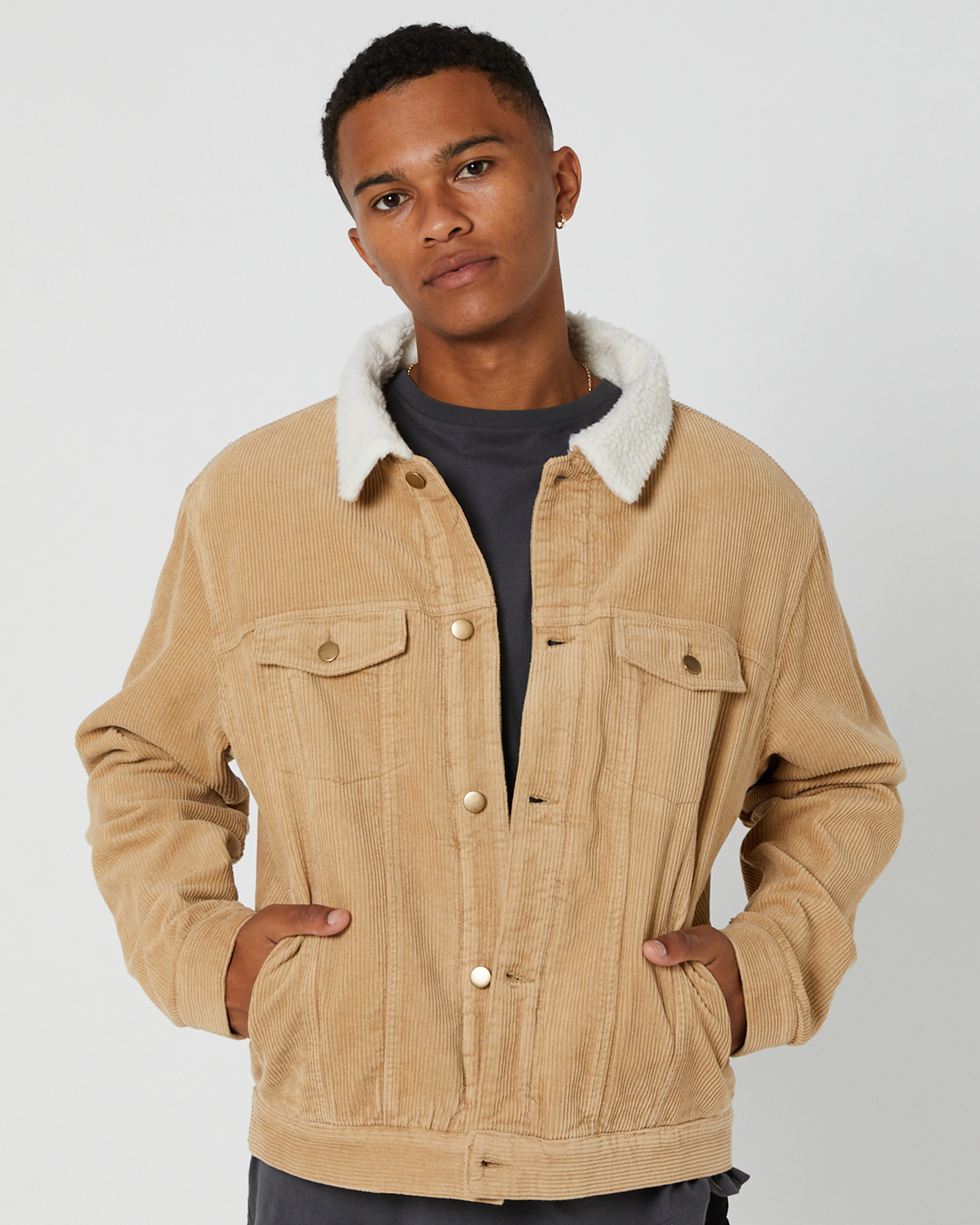 Mens tan outlet sherpa jacket