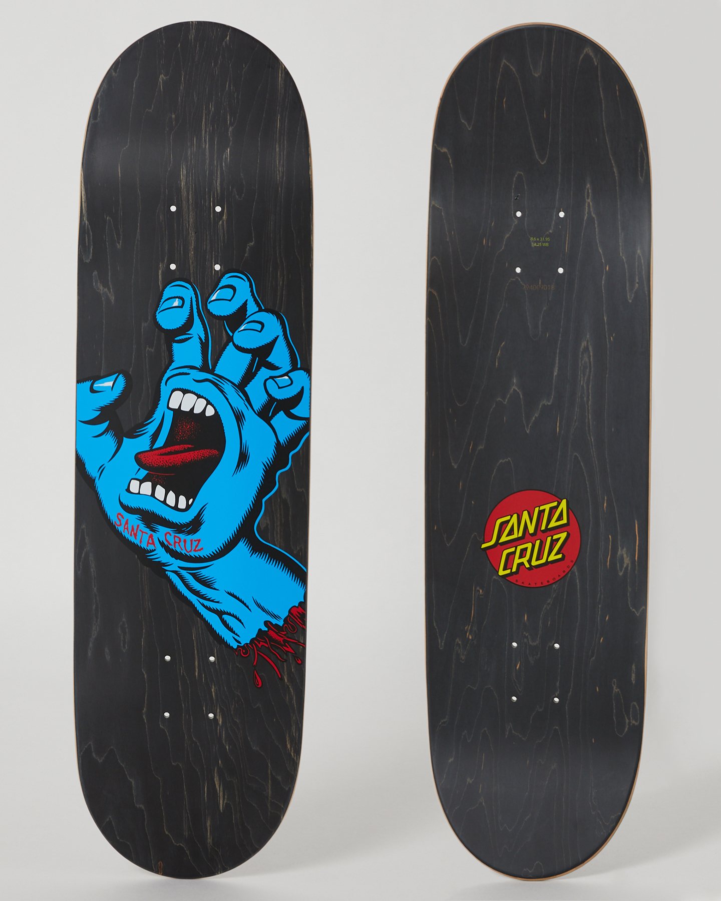 Screaming Hand Full Santa-Cruz Skateboard Complete in black – TITUS