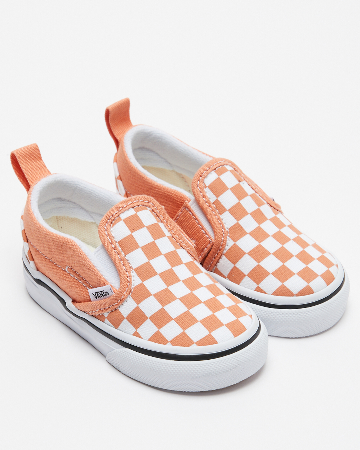 Vans hotsell checkered orange