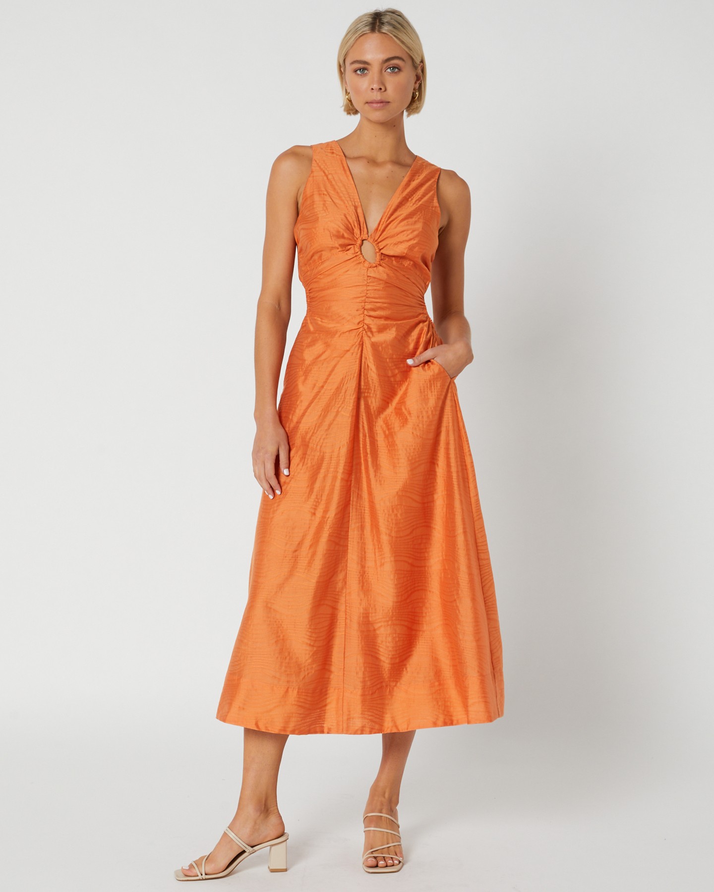 Fashion (apricot M)Fashion Women 4 Colour Elasticity Satin