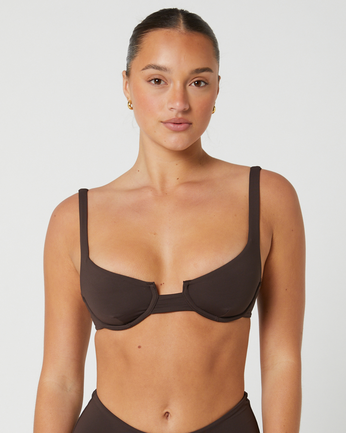 Waffled balconette bikini top At Contemporaine, Simons, Shop balconette  swimsuit tops online