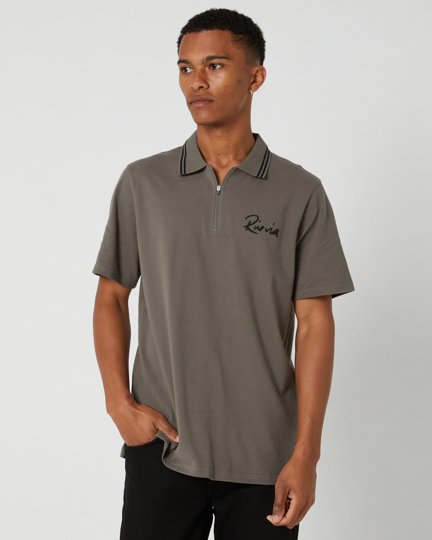 Rivvia Projects Exhibit Ss Polo - Olive | SurfStitch