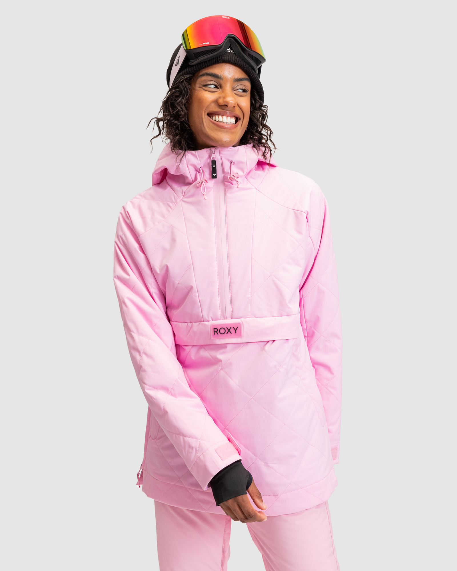 Roxy Womens Radiant Lines Overhead Technical Snow Jacket - Pink Frosting
