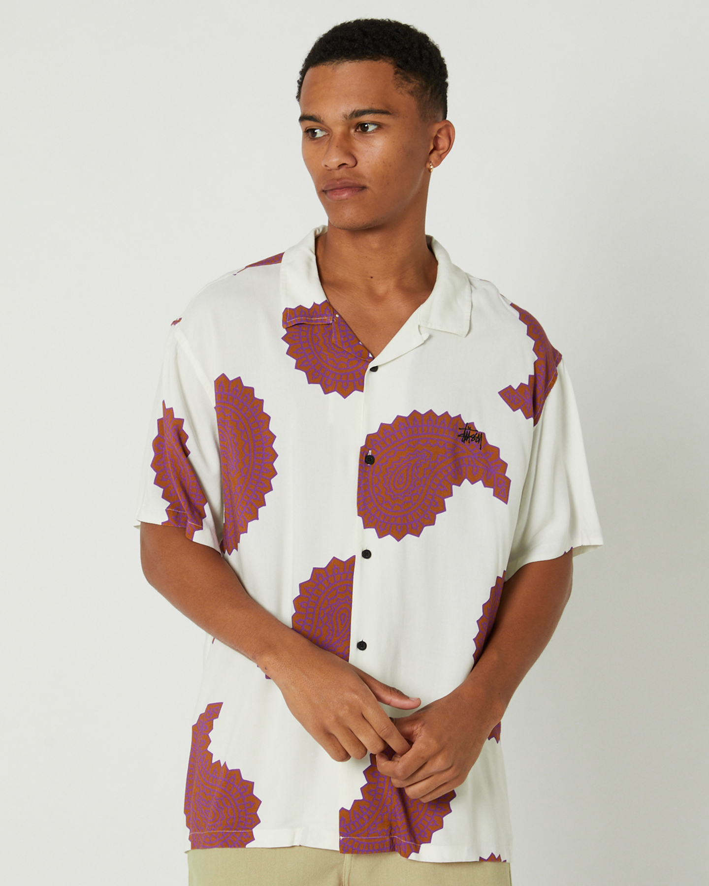 Stussy Big Paisley Ss Shirt - White | SurfStitch