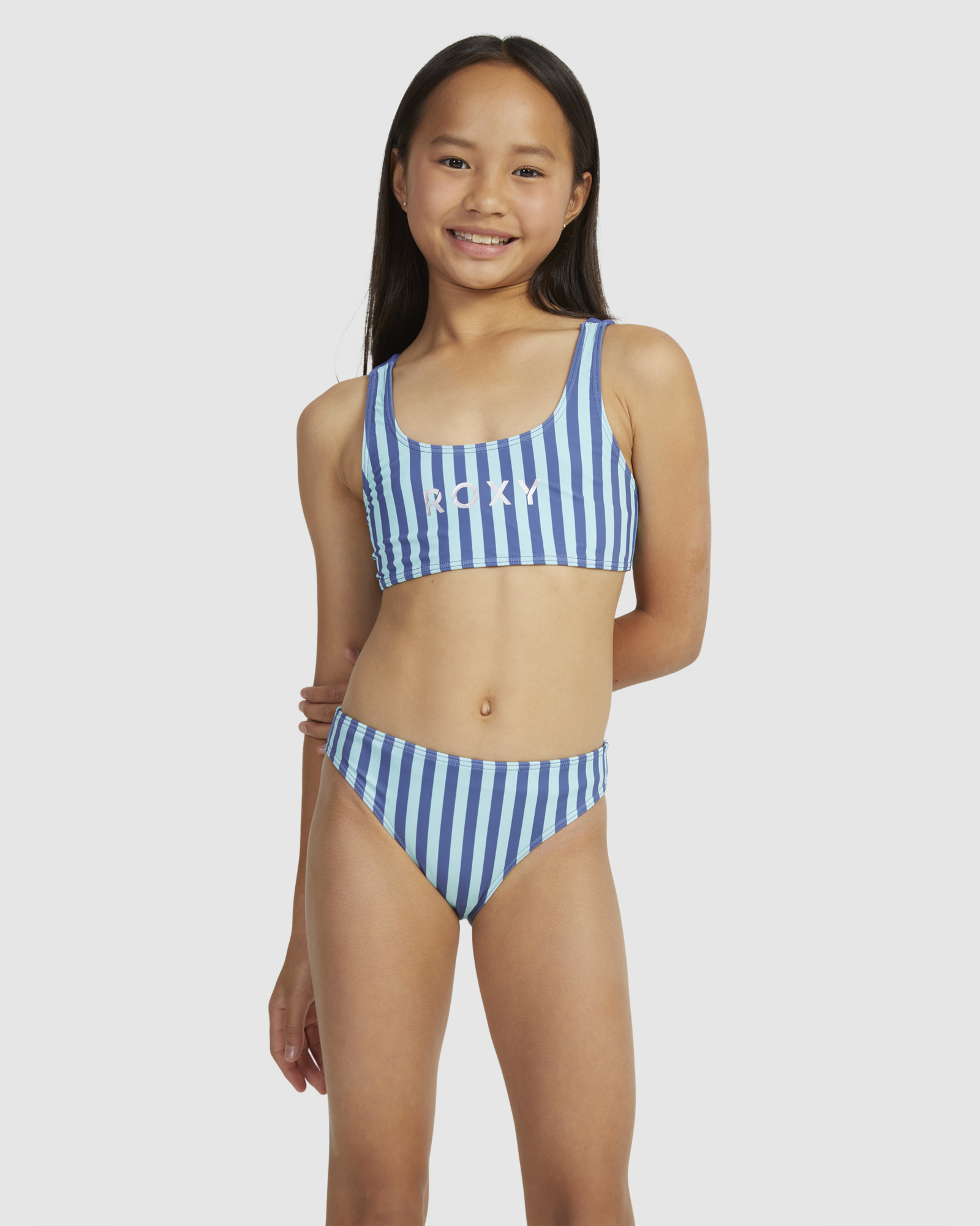 Premium Vector  Swimming suits types flat vector illustration, bikini set,  printed bikini set, swimwear for women