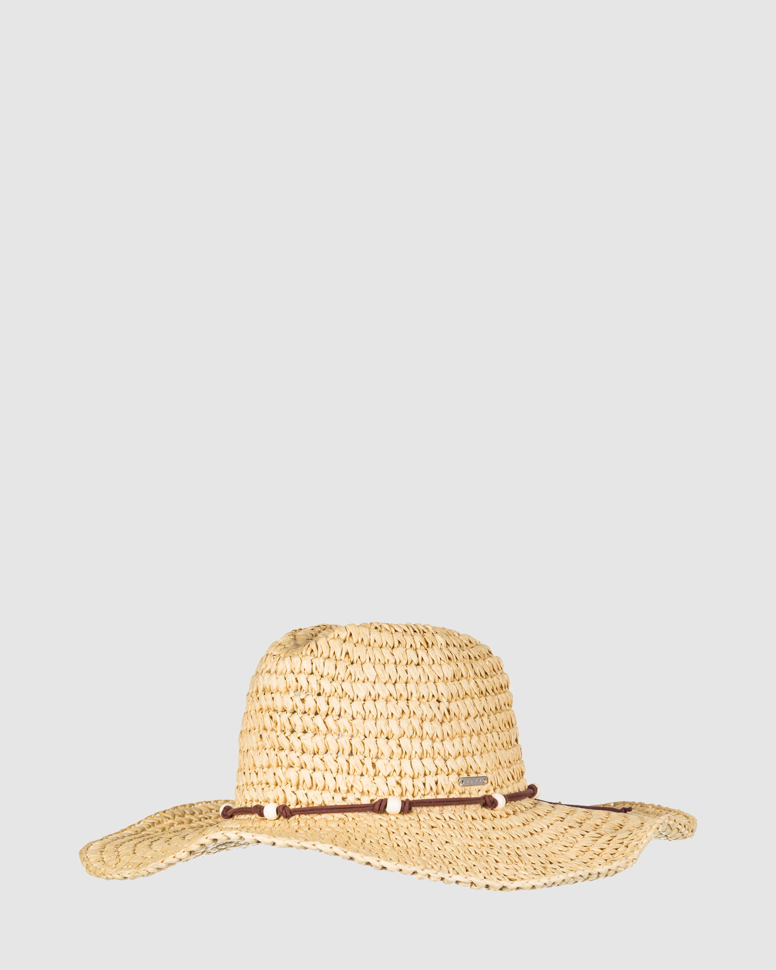Roxy Womens Cherish Summer Straw Cowboy Hat - Natural