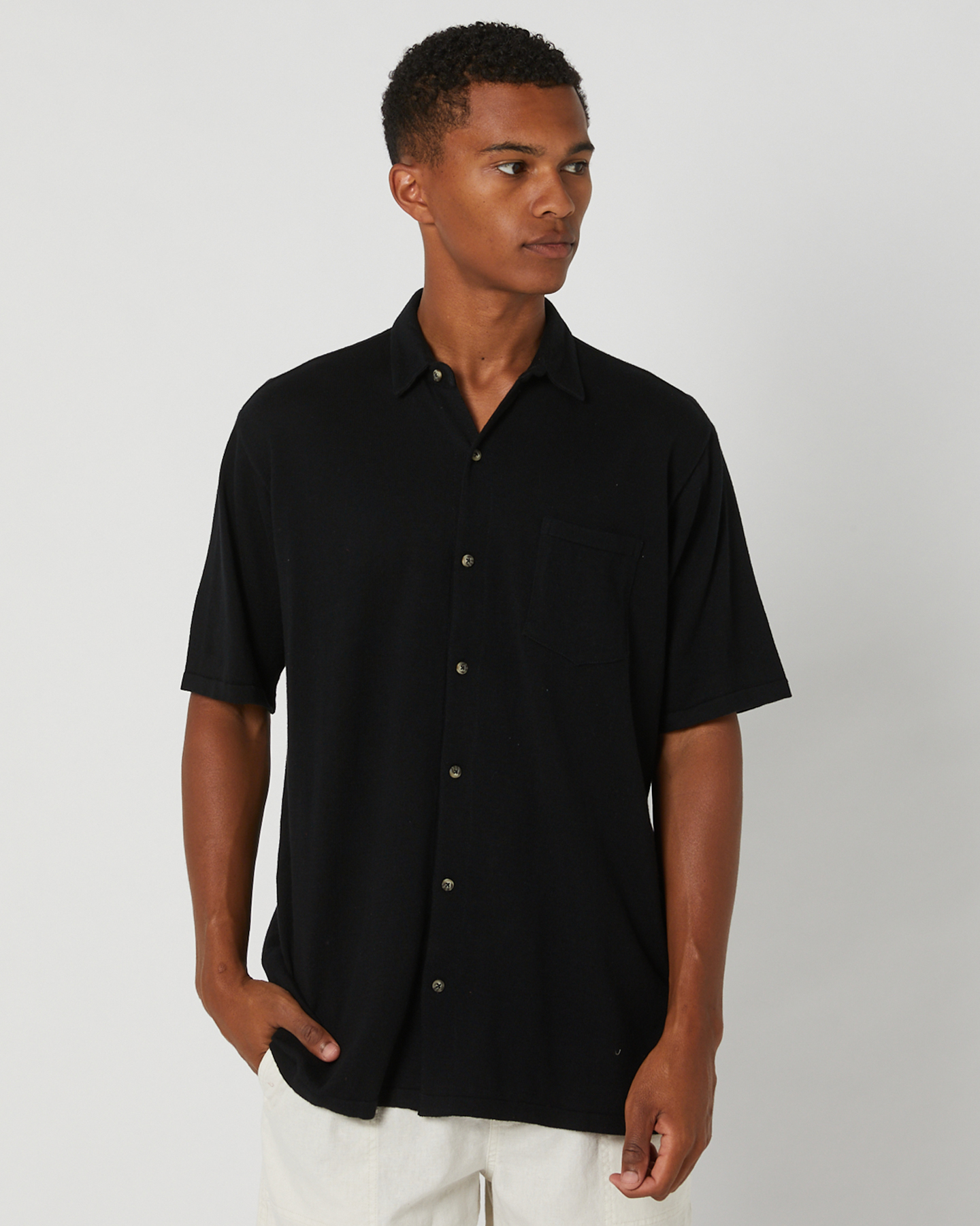 Silent Theory Knit Ss Shirt Black SurfStitch