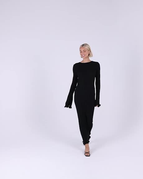 Sndys Baha Long Sleeve Dress - Black | SurfStitch